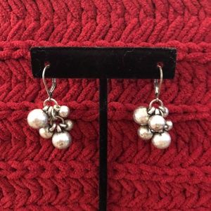 Silver Tone / Metal Drop Bauble Earrings